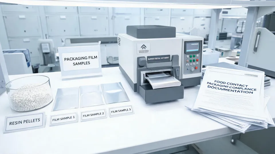 Packaging materials testing line