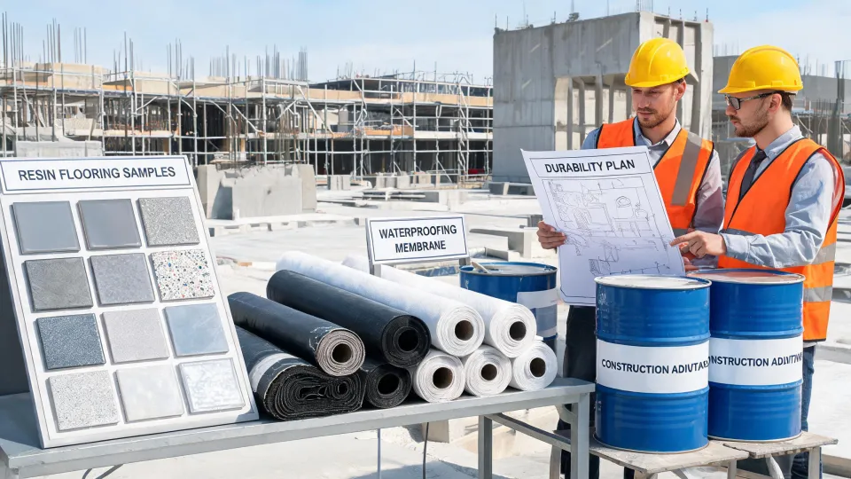 Construction chemical materials site